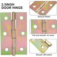thumbnail image 4 of Murtenze 12 Pack 2.5 Inch Door Hinge, Colorful Butt Hinge Ball Bearing Window Outdoor Hinges with Mounting Screws, 4 of 5