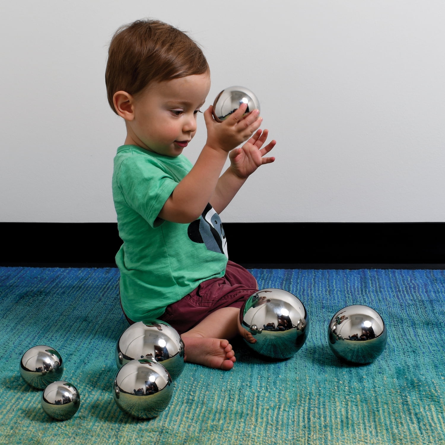 Learning Advantage TickiT Sensory Reflective Sound Balls - Set of 7 - Ages 0+