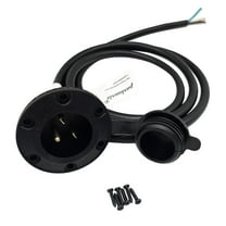 Parkworld 79599 NEMA 6-15 Assembly Power Inlet NEMA 6-15P Molded with 12AWG Power Cord 6FT