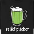 thumbnail image 3 of Instant Message - Relief Pitcher Green Beer - Men's Crew Neck Fleece Pullover, 3 of 6