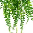 thumbnail image 3 of 2 pcs Artificial Hanging Ferns Plants Vine Fake Ivy Boston Outdoor UV Resistant Plastic Plants (Green), 3 of 5