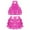 Hot Pink, variant on Girls Backless Sequins Tiered Crop Top with Skirt Set Salsa Samba Rumba Hip-hop Jazz Latin Modern Ballroom Dancewear Silver 11-12