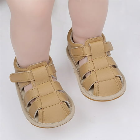 

Boys Girls Single Shoes First Walkers Shoes Summer Toddler Hollow Out Flat Sandals