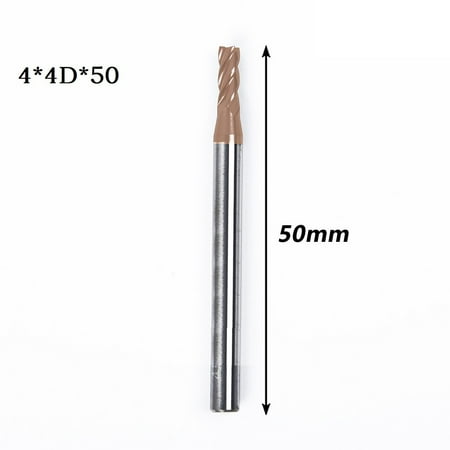 

1PC HRC55 4 Flute End Milling Cutter Bit Aluminum Alloy Coating Tungsten Steel