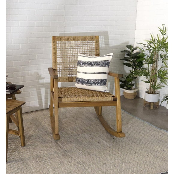 Lara rocking Chair with wicker seat and back
