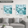 thumbnail image 5 of Turquoise Marble Wooden Wall Clock Silent Non Ticking, Modern Abstract Art Texture Watercolor Square Wall Clocks Battery Operated, Decor Clock for Home Office, Living Room, Kitchen, 10 Inch, 5 of 9