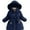 Navy, variant on REDARER Girls Hooded Coat, Lined Winter Dress Jacket, Plush Outwear for Kids,Size:6-7 Years