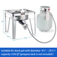 thumbnail image 5 of 200,000BTU Propane Burner Stainless Steel Single Burner Propane Stove Gas Cooker,Heavy-Duty Outdoor Cooker for Turkey Fry,Crawfish Boil,Homebrewing,and More!, 5 of 6