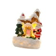 thumbnail image 2 of yotijay Christmas Figurine Village House Statue Collection Crafts Artwork Decoration for Santa Claus w Bell, 2 of 9