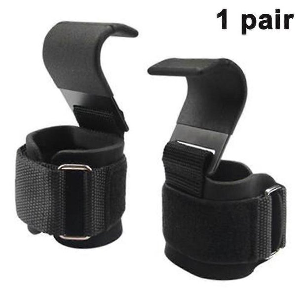 KAIYANG 1 par de correas de ganchos para muñecas para levantamiento de pesas para soporte de agarre - Guantes de peso muerto y almohadillas de agarre Gancho de cinturón de asistencia