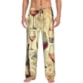 thumbnail image 1 of Fotbe Wine Pantalones de Pijama para Hombre, Pantalones de Dormir, Pantalones de Casa con Cintura Ajustable y Bolsillos-Large, 1 of 6