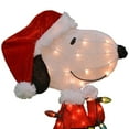 thumbnail image 2 of ProductWorks Peanuts Snoopy Santa Pre Lit Christmas Yard Decoration, 2 of 8