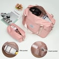 thumbnail image 3 of LONG VACATION 3 Piece Carry On Luggage 20 Inch Suitcase with Spinner Wheels, ABS+PC Hardshell Suitcase set with TSA Lock & YKK Zipper, Pink, 3 of 7