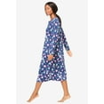 thumbnail image 3 of Dreams & Co. Plus Size Long-Sleeve Henley Print Sleepshirt, 3 of 3