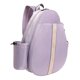 thumbnail image 3 of Bolso de la raqueta de tenis bolsa de carro de transporte ligero con soporte de botella de agua organizador de cremallera suave mochila de Púrpura, 3 of 8