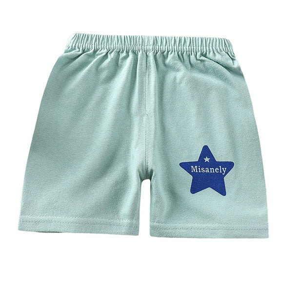 Gubotare Toddler Boy Shorts Adjustable Waist Baby Boys Shorts Toddler Pull On Jogger Short Girls Cotton Pants with Pocket (Green,Size 5-6 Years)