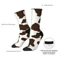 thumbnail image 4 of Rateoe Brown Cow for Women Casual Calf Socks - Cute Crew Socks - Thin Soft Above Ankle Socks Size 5-11, 4 of 6