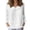 White, variant on Womens Pullover Long Sleeve Loose Fit Elegant Basic Solid Color Womens Undershirts,Blue,2XL