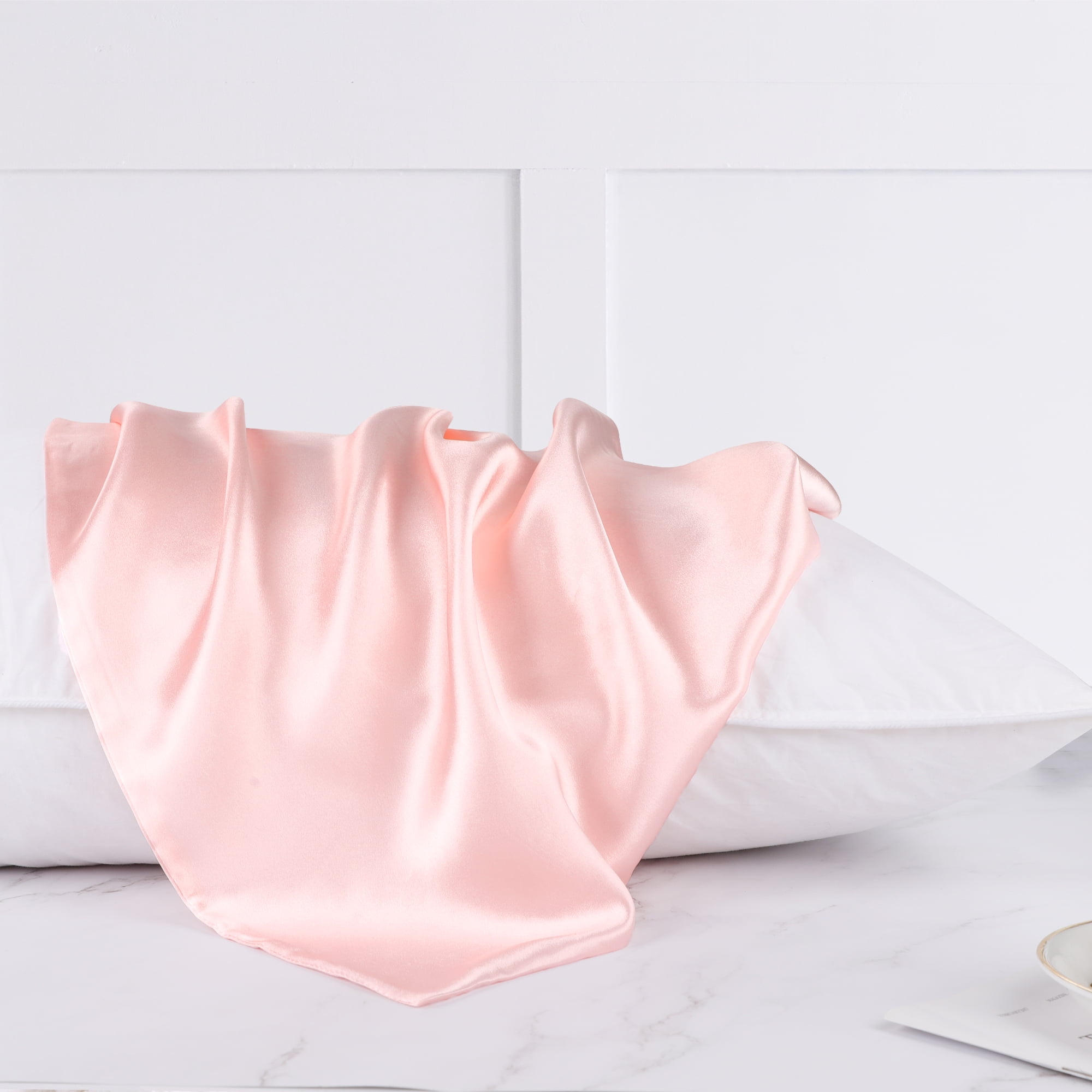 PiccoCasa 3 Pack Pillowcase 19 Momme Silk Pillow Covers with Zipper King Pink