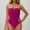 Hot Pink, variant on Gufahion 1 Piece Womens Swimsuits Ruched Bandeau Strapless Bathing Suit for Women Swim Suits Spaghetti Straps Swimwear