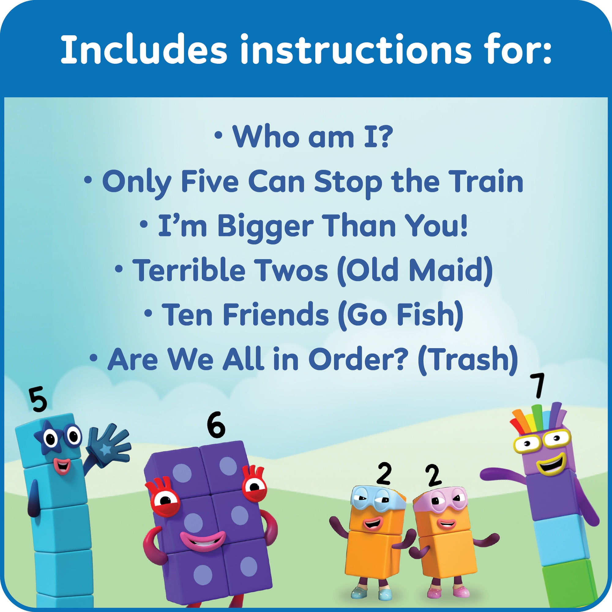 Hand2mind Numberblocks Playing Cards Math Games Kids, 6.75 x 5 x 1.75", Cardboard 54 Piece