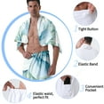 thumbnail image 4 of Colevkie 2 Pcs Men's Adjustable Bath Skirt & Soft Bath Towel Set Quick Drying Absorbent Beach Towel Bath Wrap Set Printed Ink Painting Style Pattern, 4 of 7