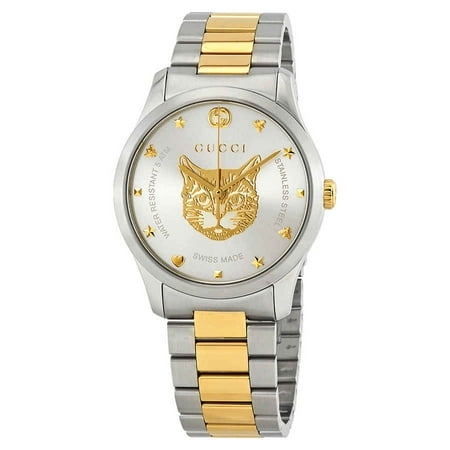 Gucci Timeless Silver Dial Two-tone Unisex Watch YA1264074