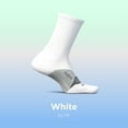 thumbnail image 3 of Feetures Elite Light Cushion Mini Crew Sock - Sport Sock with Targeted Compression - New White, XL (1 Pair), 3 of 8