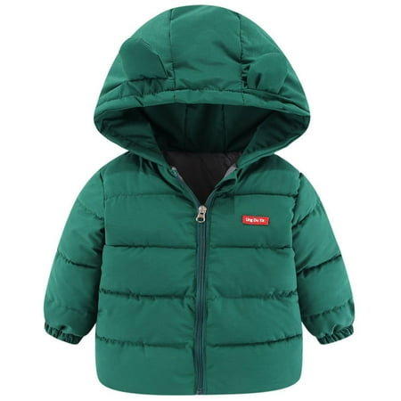 

Zlekejiko Toddler Kids Baby Boys Girls Winter Warm Jacket Outerwear Letter Bear Ears Coats Hooded Padded Outwear