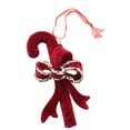 thumbnail image 1 of Adorno Navideño Con Lazo Rojo Vino. Colgante De Reno De Terciopelo Para Árbol De Navidad. Decoración Para Salón Y Escalera. Adorno Colgante. Coronas Y Lazos Para La Decoración Navideña Del Hogar., 1 of 4