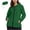 Blackish Green, variant on Only Moment Army Green Jackets for Women Packable Rain Jacket Crew Neck Long Sleeve Sherpa Fleece Retro Ethnic Print Fashion Casual Warm Coats S