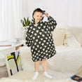 thumbnail image 6 of Snake Pattern Design ﻿Wearable Blankets Hoodie Oversize Sherpa Wearable Soft Blanket Warm Cozy 3-14 Age, 6 of 7