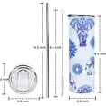 thumbnail image 2 of Green Irish Shamrocks Tumbler with Lid and Straw，St. Patrick''s Vacuum Insulated Tumbler With StrawTumbler, 20 oz Stainless Steel Tumbler, 2 of 6