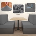 thumbnail image 4 of Plus Size Light Grey Polyester RV Dinette Cushion Covers - Elastic All-inclusive Split Design for Camper Van Car Bench Seats, Machine Washable Sofa Slipcovers with 1 Backrest Cover & 1 Bench Cover, 4 of 6