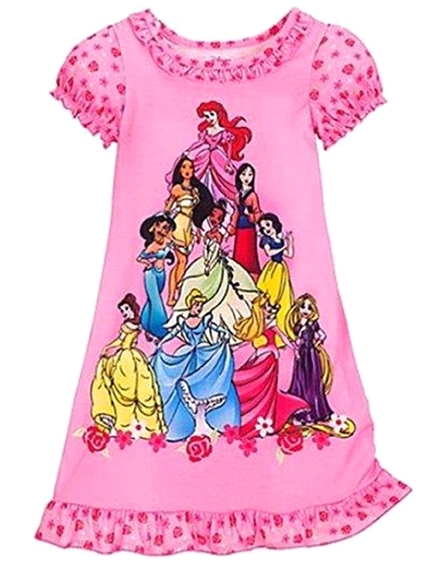 Disney Princess Little Girls Pyramid of Princess' Nightshirt, Size: 2 ...