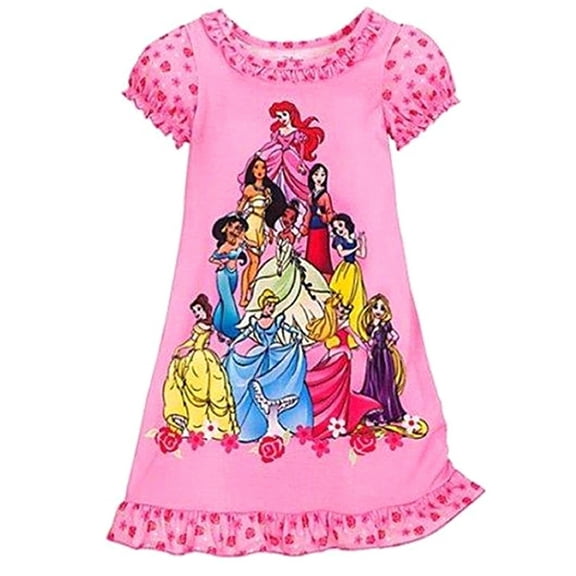 Disney Princess Little Girls Pyramid of Princess' Nightshirt, Size: 2