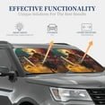 thumbnail image 4 of Windshield Sun Shade, Colorful Bull Western Man Foldable Car Sun Shade Windshield for Front, 2 Pieces, 4 of 7