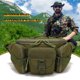 thumbnail image 5 of Bolsa de pesca multiusos, riñonera de nailon para acampar y hacer senderismo (verde militar) Hugtrwg  Para Estrenar, 5 of 7