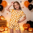 thumbnail image 2 of 12-13 Years Teen Halloween Sports Two Piece Cape And Pants Set Halloween Pajamas Girls Pajamas, 2 of 5