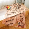 thumbnail image 3 of Gift to My Man Fleece Blanket,Personalized Bed Flannel Throw Blanket, Father's Day Wedding Anniversary Valentines Gift for Husband Dad (60“X50, to My Man), 3 of 5