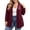 Red, variant on Women's Plus Size Open Front Cardigan Long Sleeve Duster with Pockets Soft Stretchable Casual Outerwear for Fall and Winter Layering and Everyday Wear