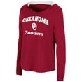 thumbnail image 2 of Women's Colosseum Crimson Oklahoma Sooners Catalina Hoodie Long Sleeve T-Shirt, 2 of 3