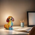 thumbnail image 4 of HBASD Poodle Lamp Stained Lamp, Dogs Tabletop Lights Dog Night Lights, 5.9" Resin Desktop Lamp for Home Office Living Room (Poodle), 4 of 7