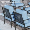 thumbnail image 3 of MF Studio 7-Seater Patio Conversation Set Metal Outdoor Furniture Set with Swivel Chairs and Ottomans - Blue, 3 of 8