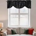 thumbnail image 2 of Black Star Sky Tie Up Valance Curtains for Windows, Kitchen Curtains Window Treatments, Modern Country Simple Abstract Pattern Short Window Shades Valances for Bedroom Bathroom Cafe 42"x12", 2 of 8