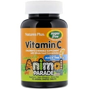 Nature's Plus Animal Parade Sugar-Free Vitamin C Orange Juice Flavor Children's Chewables 90 Tablets