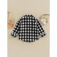 thumbnail image 4 of Inevnen Toddler Flannel Shirt Jacket Plaid Lapel Button Down Shacket Little Boys Girls Shirts Coats, 4 of 8