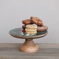 thumbnail image 2 of Creative Co-op Enameled Mango Wood Pedestal with Mushroom, 2 of 4