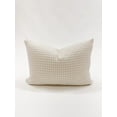 thumbnail image 4 of Cool Cotton Beige Waffle Weave Pillow 14x20 Down Alternative / Beige, 4 of 6