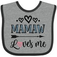 thumbnail image 3 of Inktastic Mamaw Loves Me Grandchild Girls Baby Bib, 3 of 4